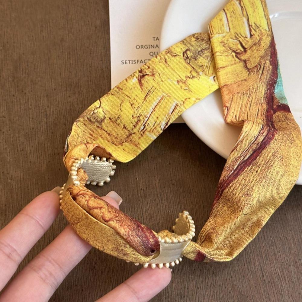 Hand Ring Scarf Opening Bangles Lace Up Bohemian Bangles Handkerchief Bracelets  Travel