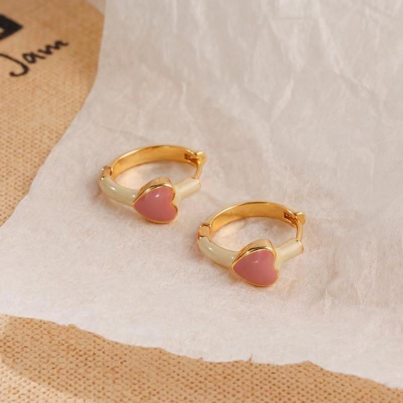 Geometric Green Retro Korean Square Earrings for Women