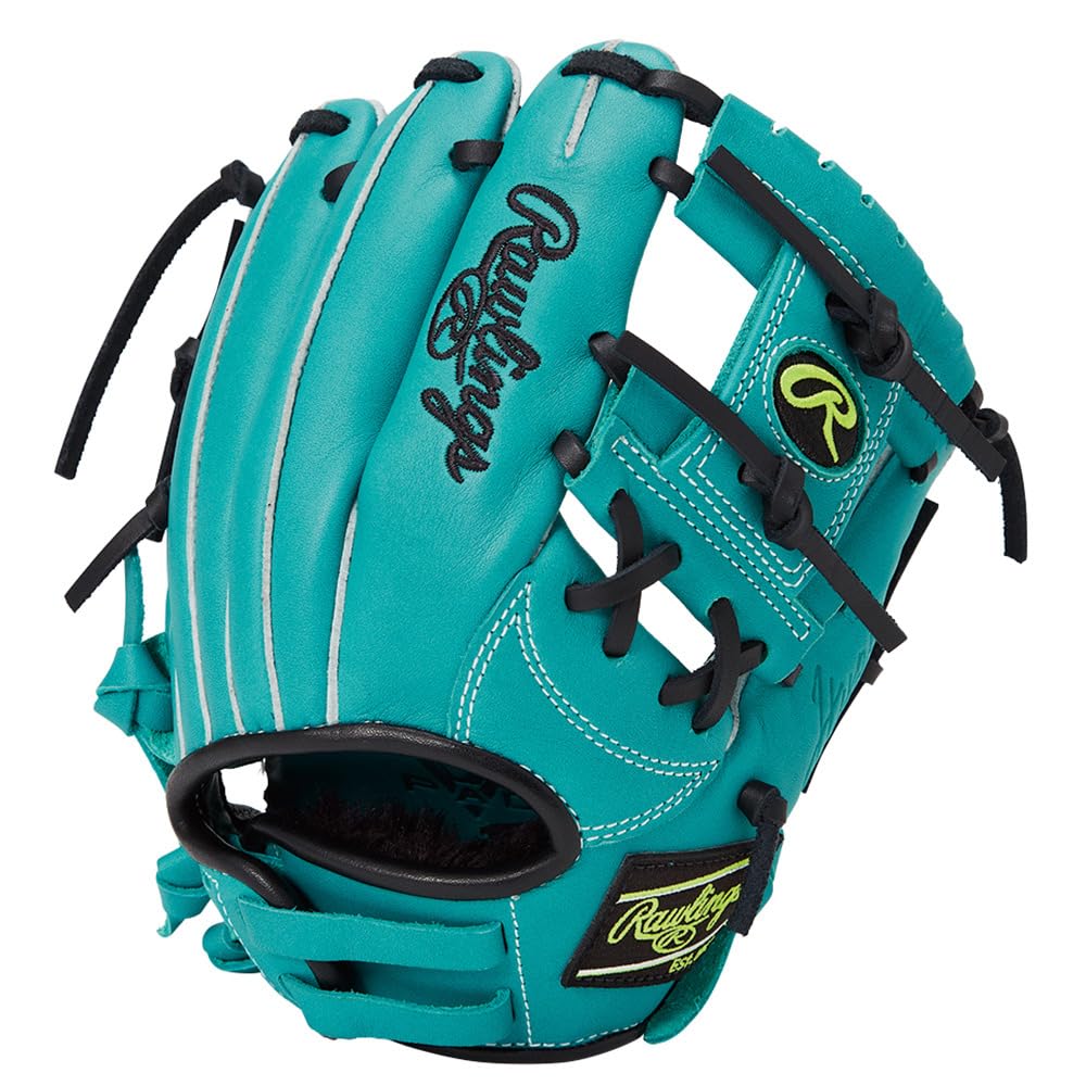 Rawlings Baseballová rukavice HYPER TECH R9 SERIES pro juniory a SS hod (GJ5FR9BFSS) Dětské, Všestranné, Tealové, Palec, Pravoruké