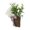Hydrangea Door Hanger Basket Decorative Door Hanging Basket Wreath Front Door Artificial Wildflowers