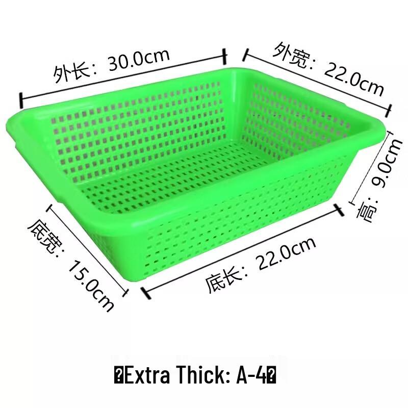 Large Rectangular Plastic Storage & Washing Baskets (10-Pack)