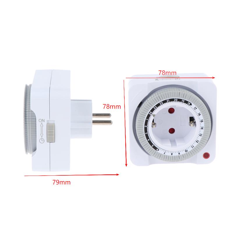 24-Stunden Mechanischer Timer Intelligenter Countdown Automatische Abschaltung Steckdosen-Timer EU-Stecker Für den Innenbereich