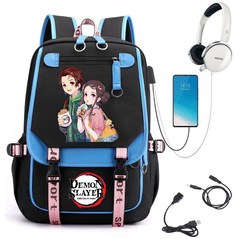 Demon Slayer Anime-Peripherie Rucksack stilvoller Anime-Themen-Schülerrucksack 0084