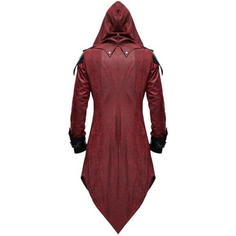 Men's Gothic Medieval Halloween Retro Patchwork Coat