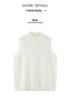 Women's Loose Casual Cashmere Sleeveless Sweater with Half-High Neck