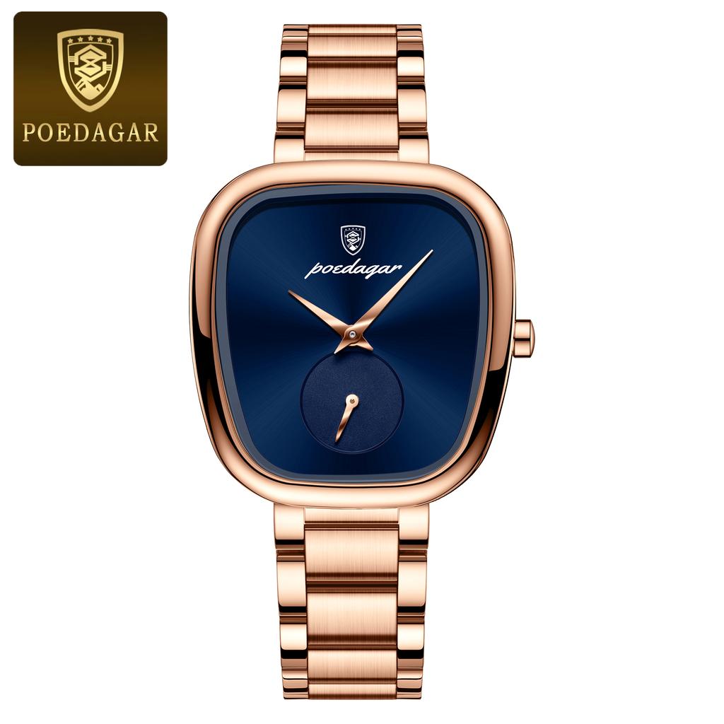 POEDAGAR Top Fashion Woman Wristwatch Waterproof Stainless Steel Quartz Ladies Watch Luxury Elegant Watches Female
