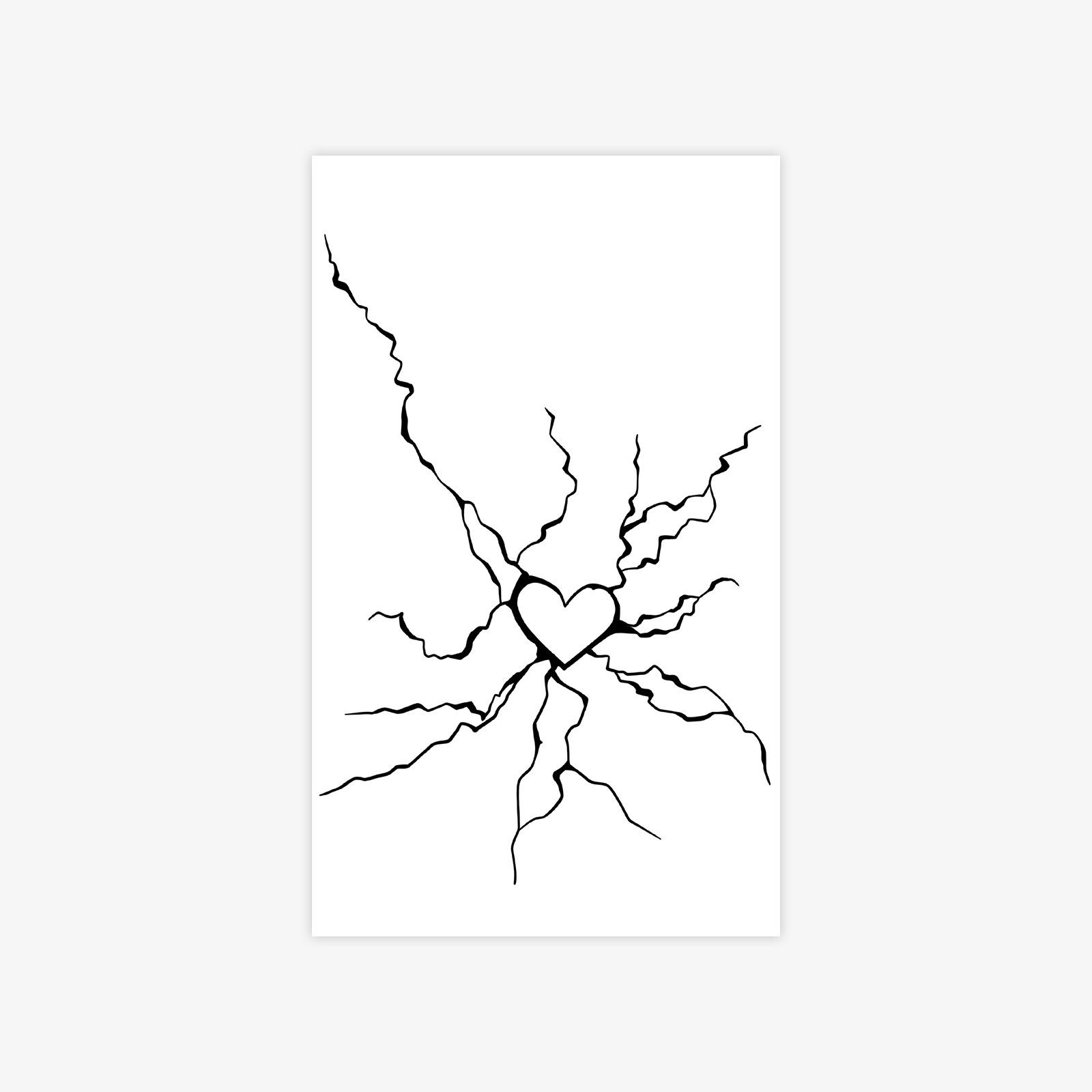 

Love Lightning Tattoo Sticker Waterproof And Long-Lasting Advanced Sense Personality Domineering Niche Hand Tattoo Sticker 9*15