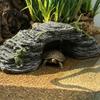 Aquarium Turtle Accessory Basking Platform, Rock Look Resin Baby Tortoise Climbing Ramp, Non-toxic Dock Arched Reptiles Resting Terrace for