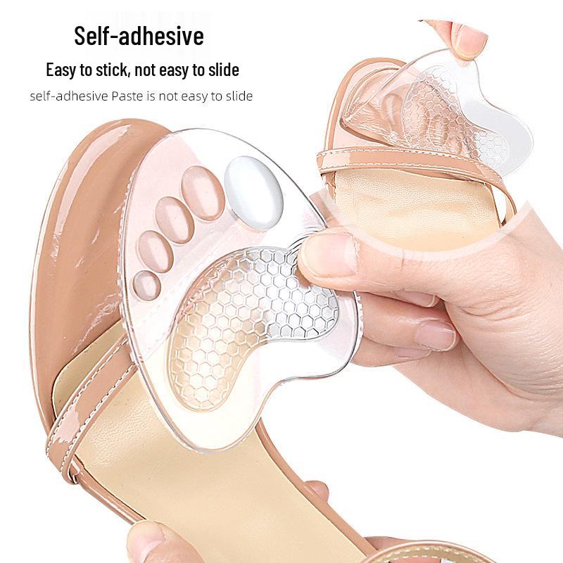 GEL Arch Honeycomb Forefoot Cushion - Anti-Abrasion, Pain-Relief, Self-Adhesive Insole for High Heels (Half-Size Adjustment)