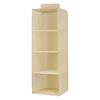 Cotton Linen Hanging Wardrobe Organizer with Multi-Layer Drawers for Clothes and Underwear
