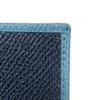Used Bulgari Man Business Card Holder 7946 Navy Bi-Color Calfskin Bifold RFID Case (11679) Logo Metal Light Blue Men's