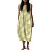 Women's Fashion Casual Sleeveless Round Neck Floral Elegant Temperament Dress