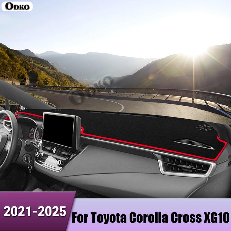 Car Dashboard Avoid Light Cover Non-Slip Carpets Anti-UV Mat For Toyota Corolla Cross XG10 2024 2025 Accessories