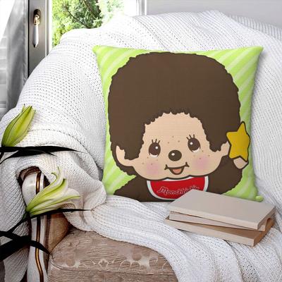 Cartoon Monchhichis Anime Square Pillowcase Cushion Cover Pillow Case Throw Pillow Cover for Home Bedroom Car