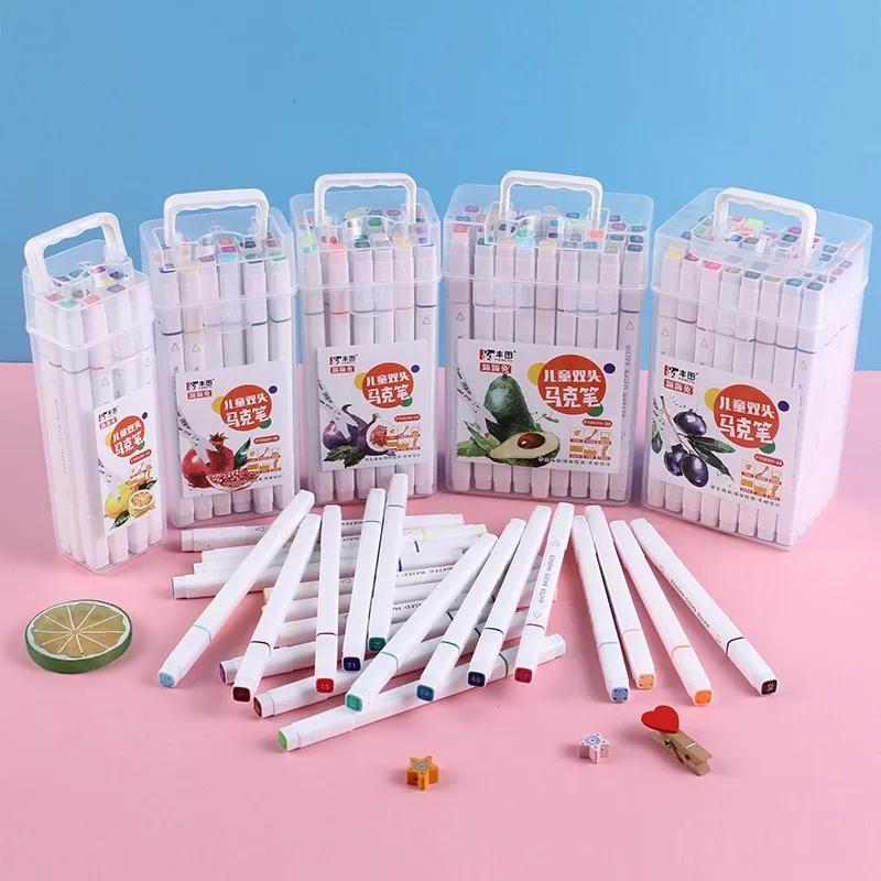 Colors Markers Pens Set Manga Highlighter Korean Stationery Drawing School Art Supplies For Artist art supplies markers set