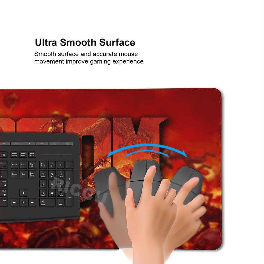 PC-Zubehör 400x900mm Schreibtischmatte Beliebte Spiele D-Doom Mauspads Großes Gaming-Mauspad LockEdge Computer Tastatur Tisch Schreibtischmatte