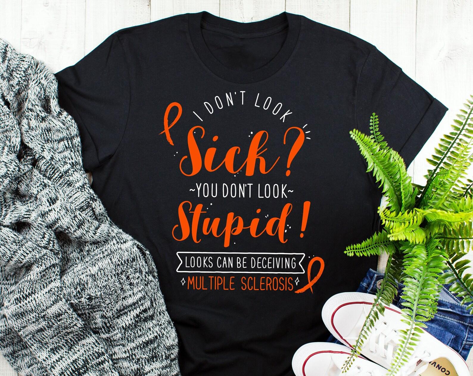 Multiple Sclerosis Shirt, , , Invisible Chronic Illness T-shirt Gift, MS Ribbon, Autoimmune Awareness, Spoonie Tee, Spoon Theory 160