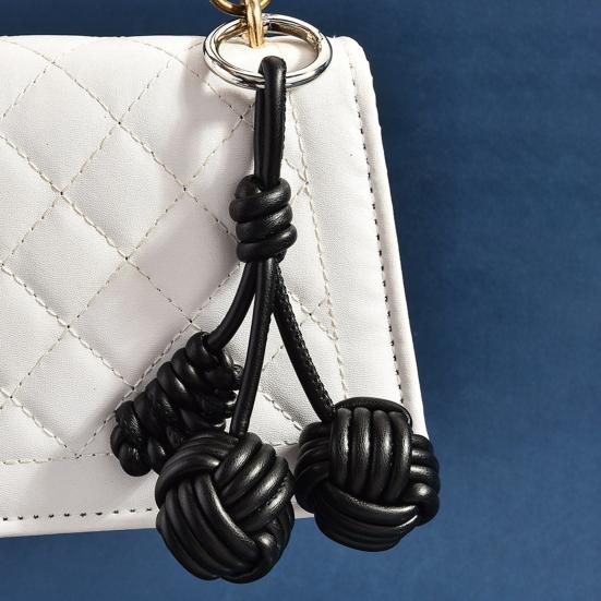 Keychain Pendant Imitation Leather Smooth Surface Neat Stitching Key Chain Versatile Wallet Car Keys Backpack Decoration