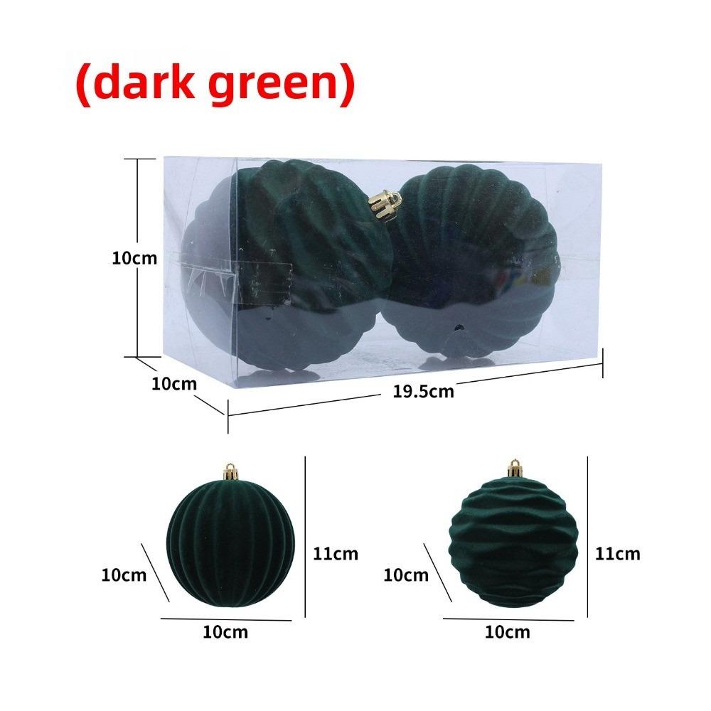 10cm Christmas Ball Pendant Flocked Xmas Tree Ornament New Xmas Tree Charm  Christmas