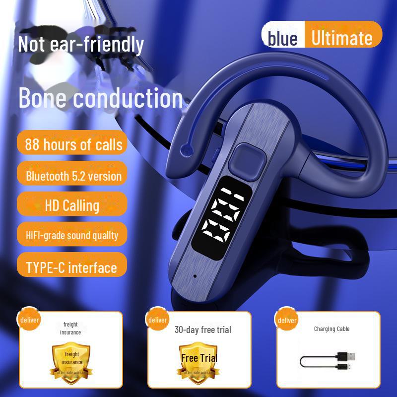M26 OWS Ear-Hook Wireless Bone Conduction Bluetooth Headset for Running with Noise Reduction