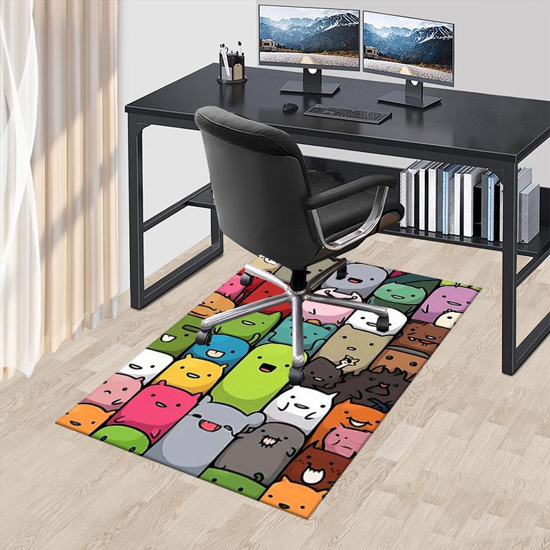 

1pc Office Chair Mat - Adventure Time Characters, Non-Slip Carpet for Desk, Festive Gift, Suitable for Home Decor, Living Room, Bedroom, Game Room.P08 60cm by 90cm