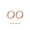 Minimal Glossy Hoop Earrings Gold Color Tiny Cartilage Earrings Piercing Accessory Trendy Female Hoops For Men 6/8/10/12/15mm