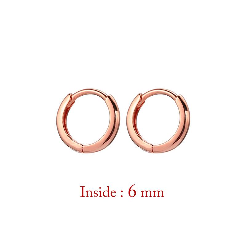 Minimal Glossy Hoop Earrings Gold Color Tiny Cartilage Earrings Piercing Accessory Trendy Female Hoops For Men 6/8/10/12/15mm