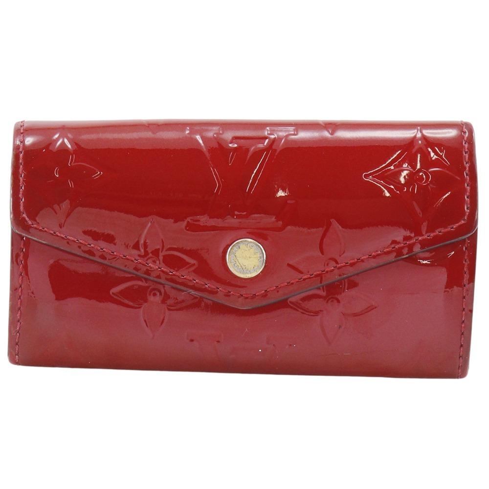 

LOUIS VUITTON Multicles4 Key Holder M91976 Pomdamul Red Monogram Vernis Women Used