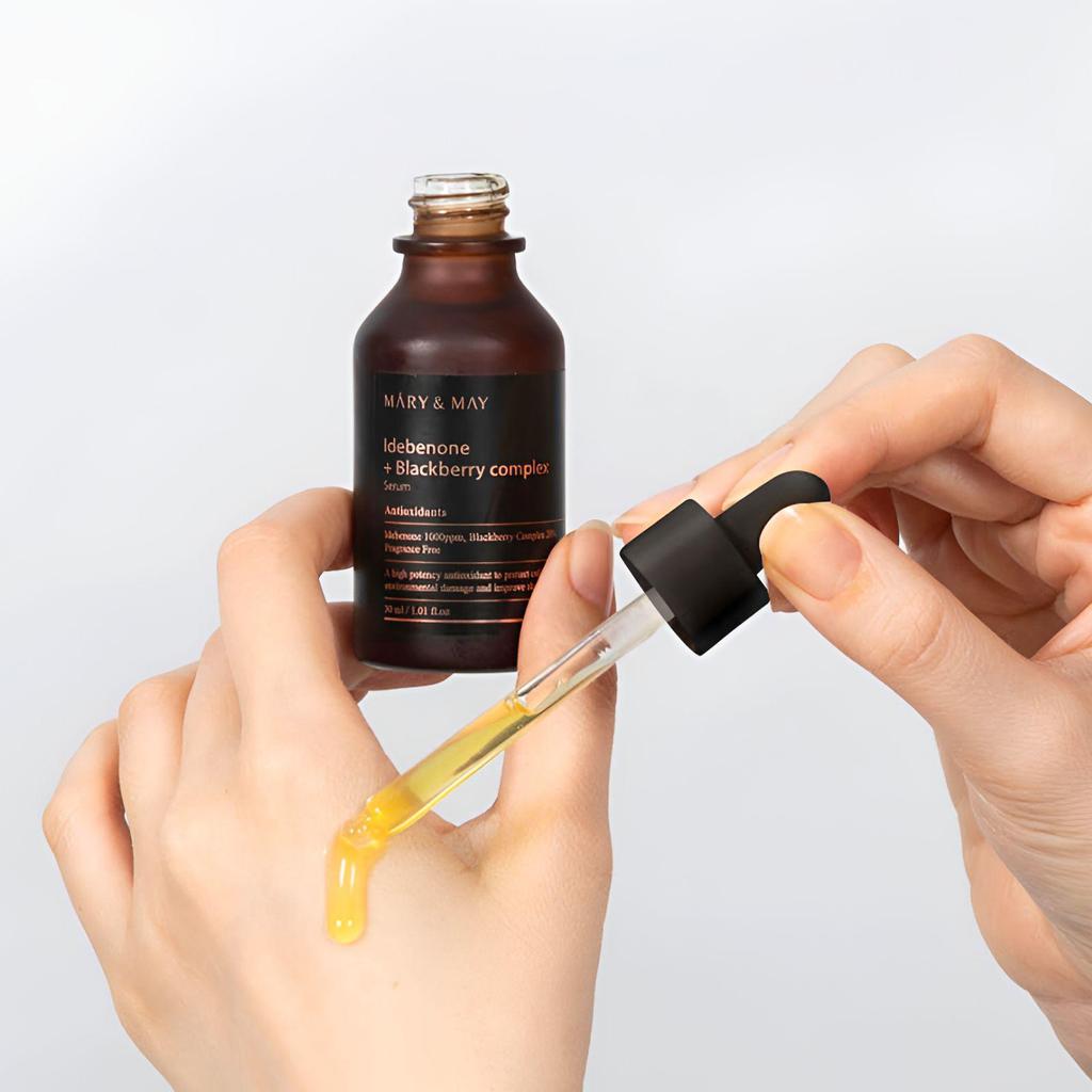 Mary&May Idebenone Blackberry Complex Serum 30ml Korean Anti Aging Brightening Serum