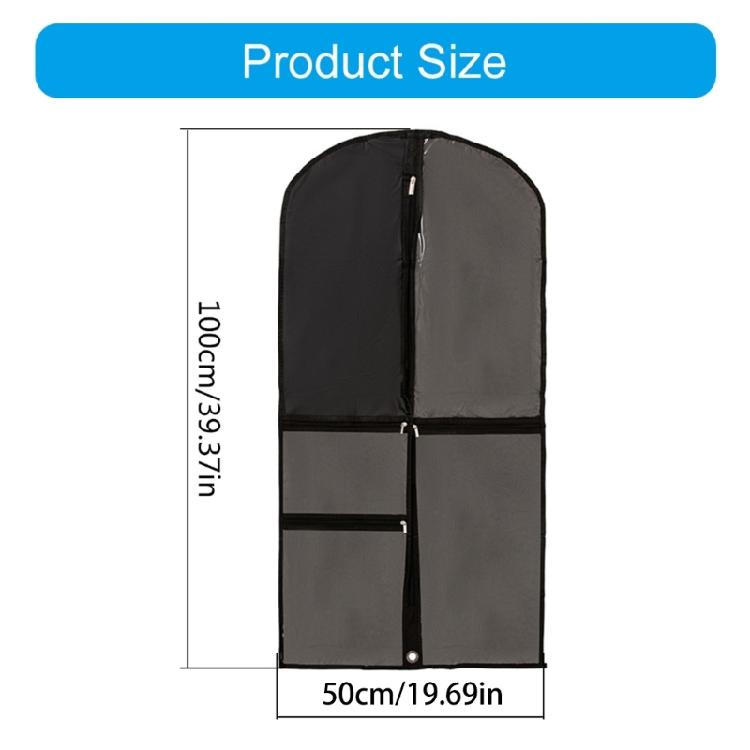 Foldable Kids Clothing Protectors with 5 Organizing Pockets Zippers Garment Bag Children Dancewear Clothes Hanging Cover