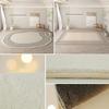 Fluffy Bedside Rugs Imitation Wool Soft Carpet New Irregular Oval Rugs  Living Room