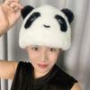 Thick Plush Cartoon Caps Cute Ear Protective Beanies Women Bonnets Winter Panda Hat  Ski