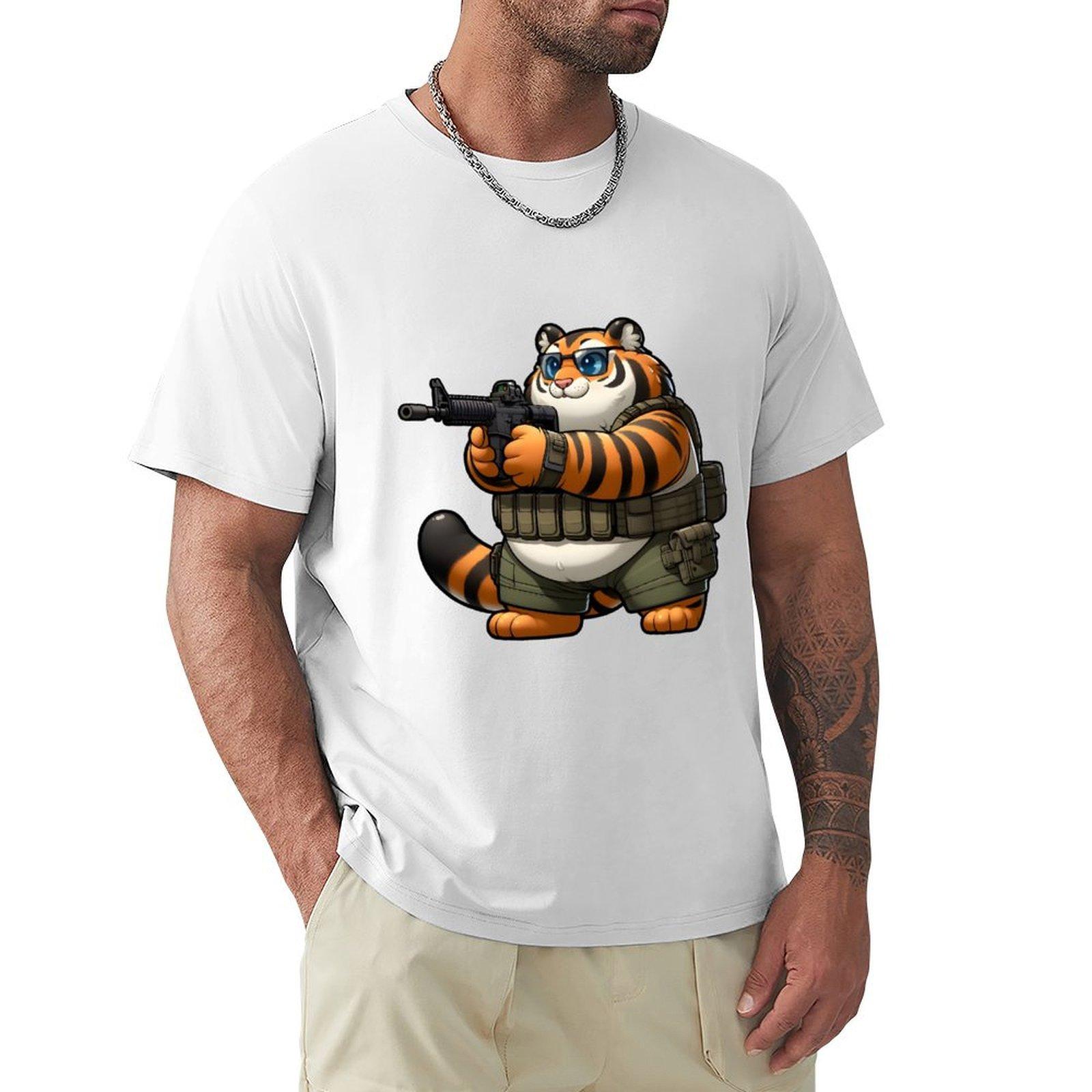 Tactical Tiger Tshirt Modern Style Print Tshirt S