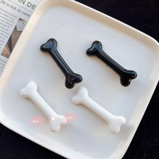 4Pcs Girl Hairpins Bone Shape Non-Slip Hair Clips Thick Fine Straight Hair Styling Tool Birthday Party