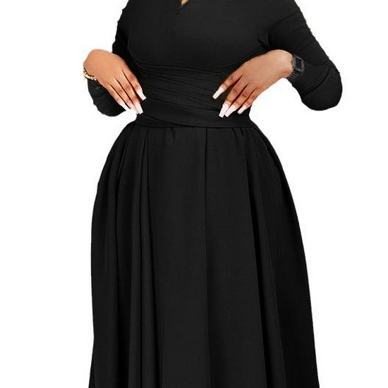 Damen Übergröße Plissee Afrikanisches Swingkleid - Neue Mode