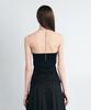 Sillot Chain Halter Slit Sleeveless Top (Black)