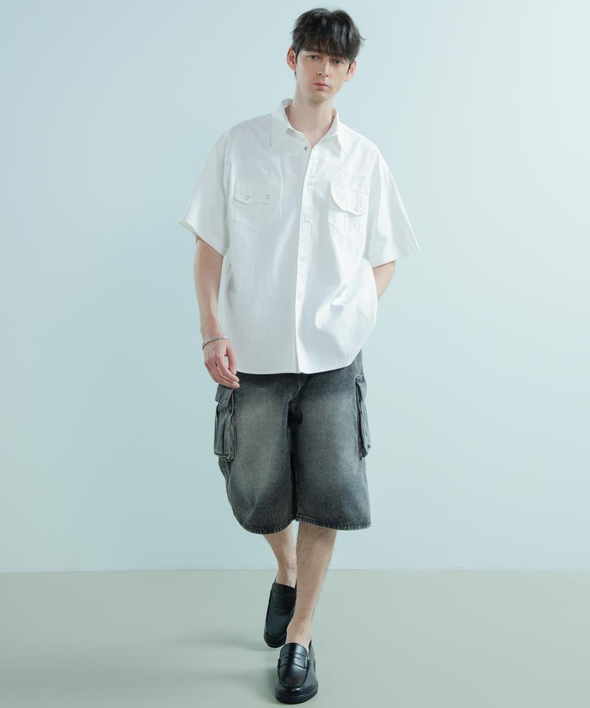 LOGSTORE Wide Cargo Denim Pants