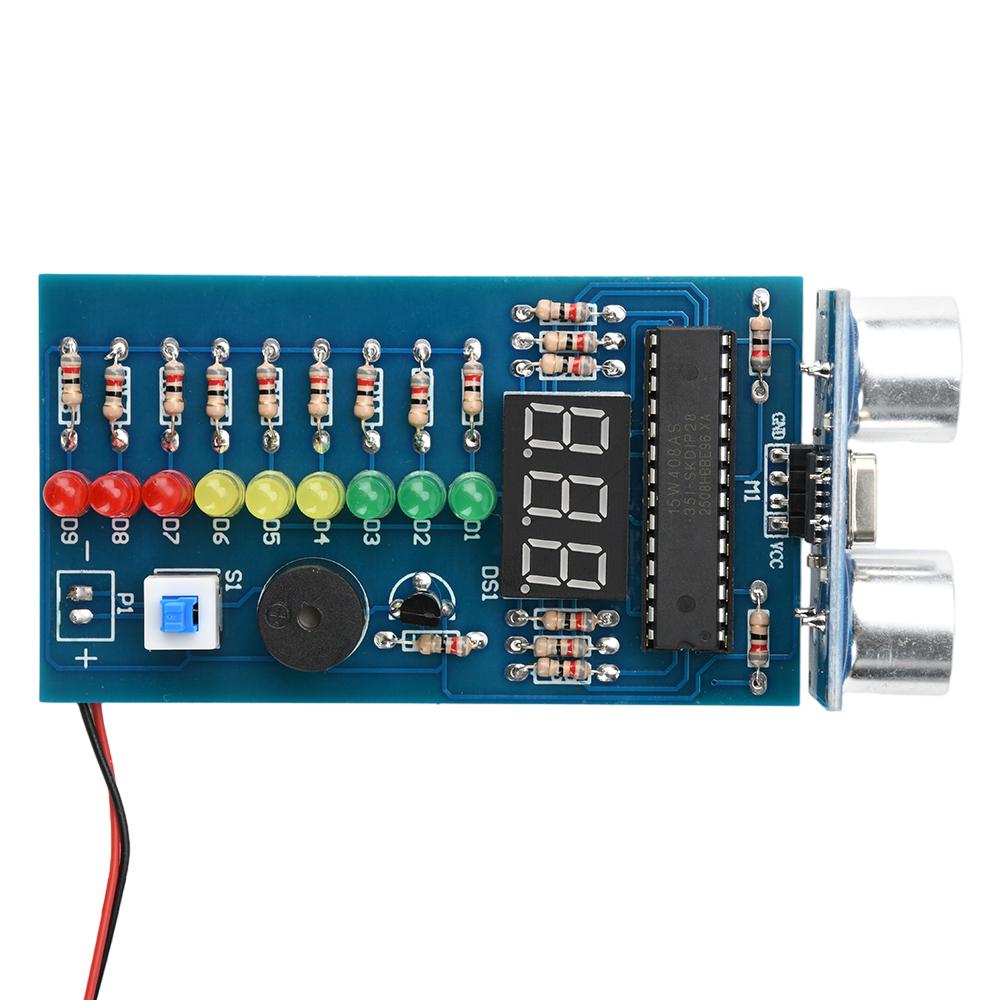 DIY Ultraschall-Entfernungsalarm-Bausatz Alarm Ultraschall-Entfernungsmesser Alarmmodul Ultraschall-Entfernungsmesser Löt-Übungsbausatz
