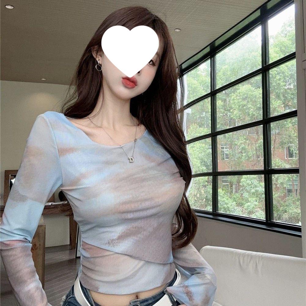 

Американская ретро футболка-сетка: Женский утягивающий летний солнцезащитный топ S (35-45 kg)