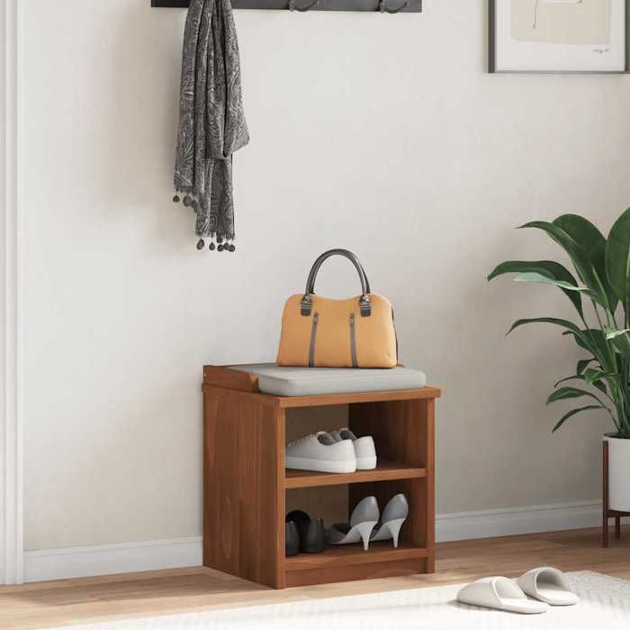 VidaXL Hallway Bench SANDNES 45x40x50 Cm Solid Pine Wood, Bench, Entryway Bench, Shoe Bench, Hallway Bench, 4010442