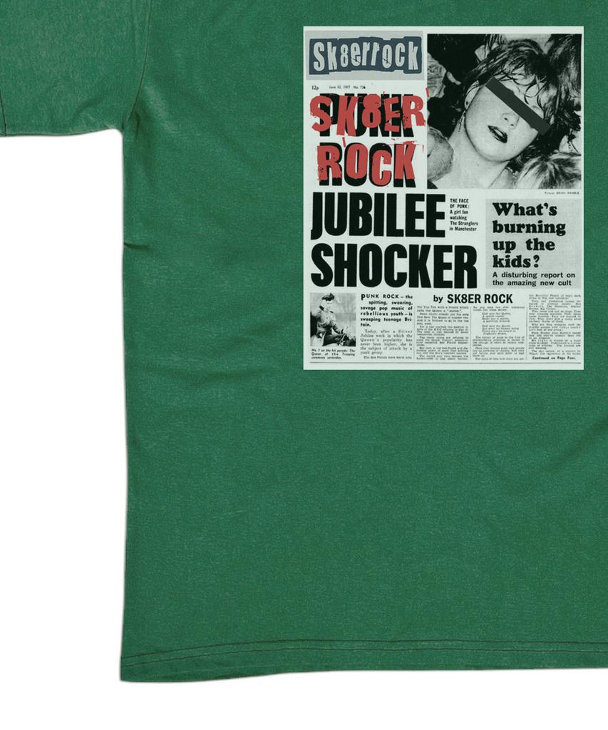 SK8ER ROCK Burning Youth T-Shirt ((Green))