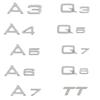 3D ABS Chrome Black Rear Trunk Emblem Badge Sticker Decals For f2 A1 A3 A4 A5 A6 A7 A8 Q2 Q3 Q5 Q7 Q8 TT Car Accessories