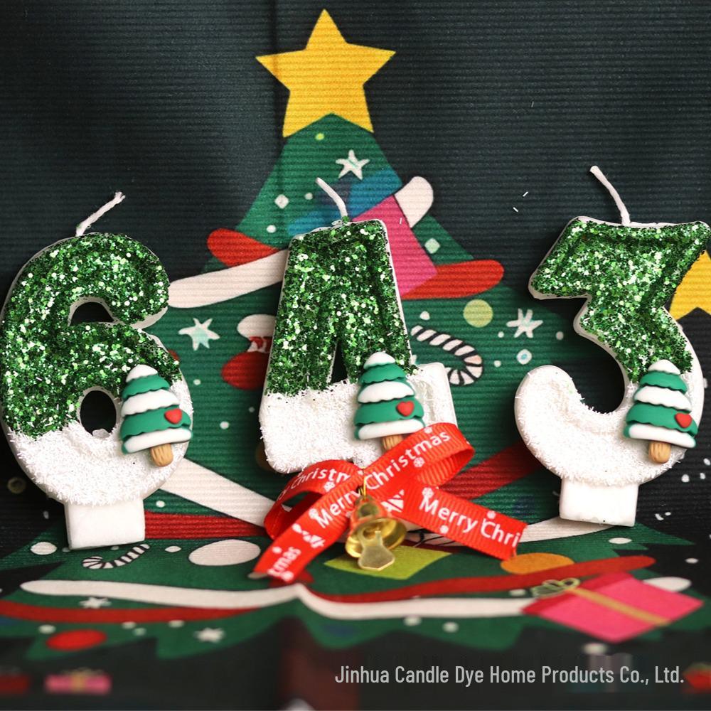 Santa Claus Birthday Number Candles - Creative Christmas Cake Decorations & Gifts