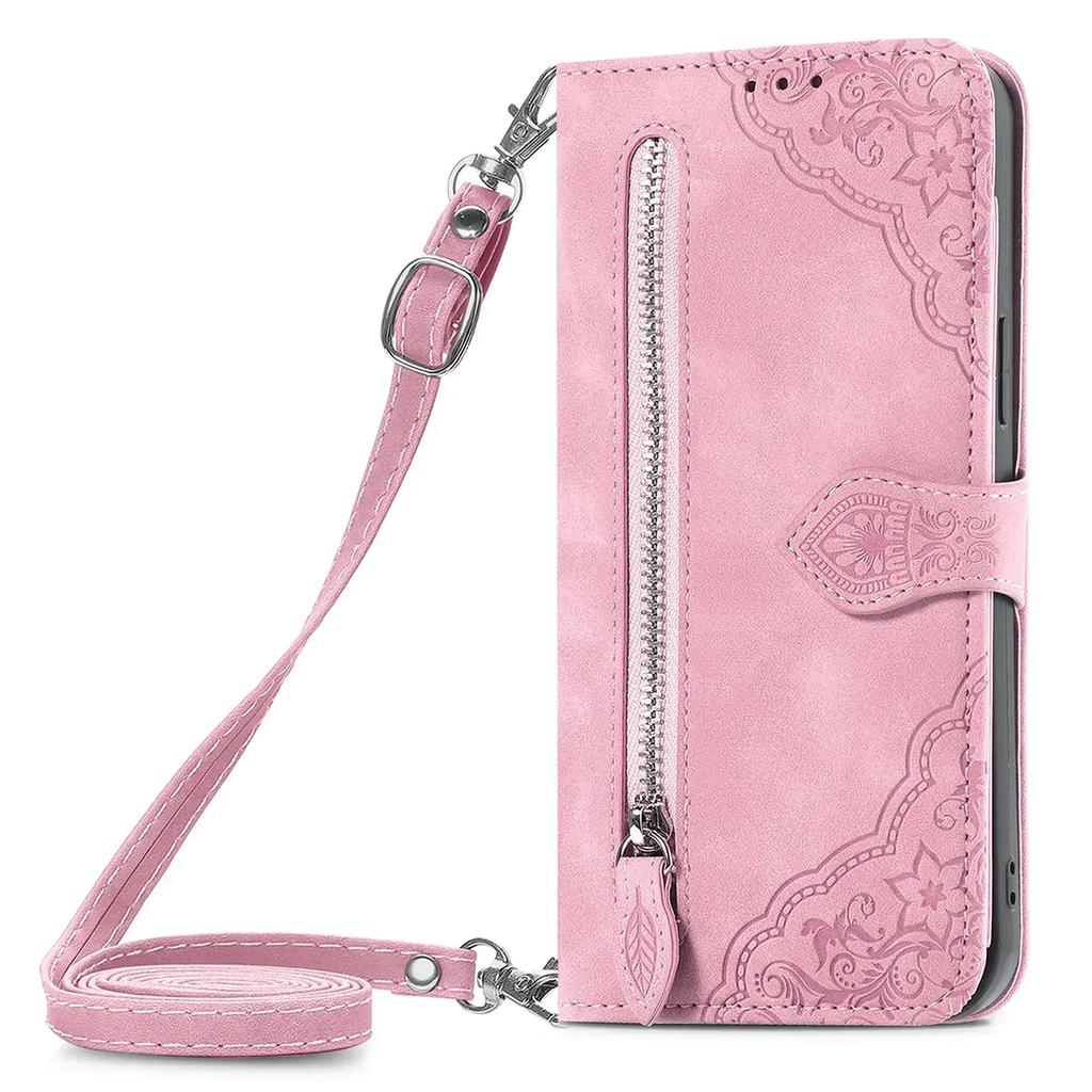 Zipper Leather Flip Wallet Case For OPPO Find X6 X8 Pro Reno 12 12F 13 Pro 7 7A 8 Lite A40 A40M A60 A80 A18 A38 A79 Phone Cover