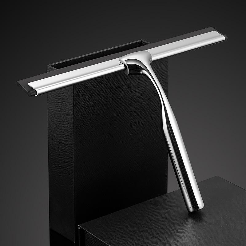 Stainless Steel Silicone Window Squeegee - Ideal for Cleaning Glass in Bathrooms, Restaurants, and Hotels.