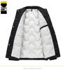 Herren Schwarze Lässige Revers Daunenjacke - Winter Kältebeständig, Warm, Lockere Passform