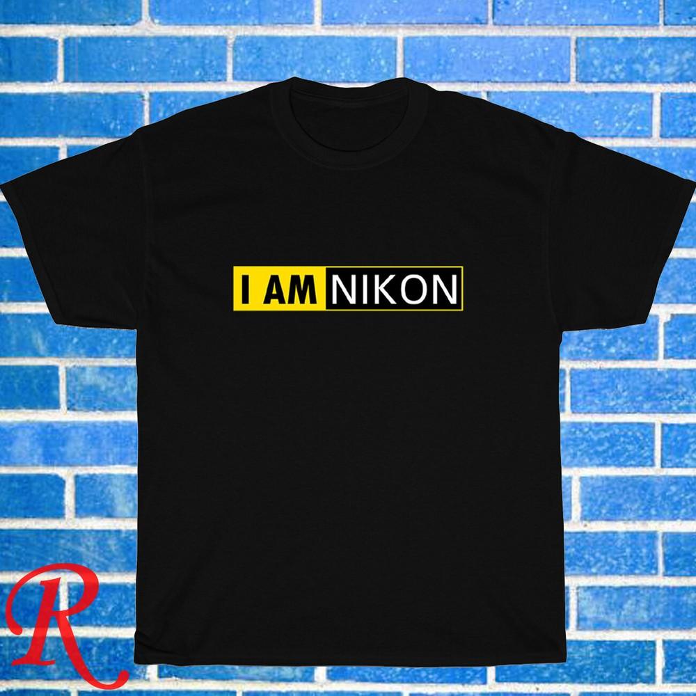 

New! I Am Nikon Camera Logo Black Grey Navy White Size S-5XL Unisex T-Shirt 2XL