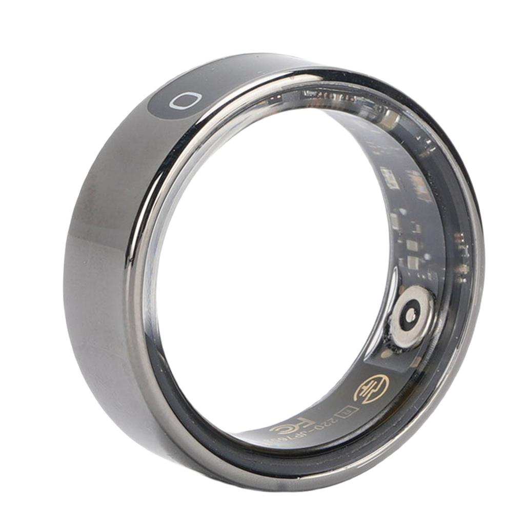 Fitness Tracker Ring with Display Screen Gesture Control Taking Picture 50 Meter Waterproofing Smart Ring for Sports