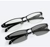 High-end Business Half Glass Frame Photochromic Myopia Glasses Fashionable Women And Men Prescription-ready Eyewear Finished Near Sight Eyeglasses