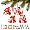 Faux Diamond Painting Craft Set 4Pcs Hanging Art Kit for Christmas Tree, DIY Mini Diamonds Acrylic Display Pieces Ornament Kit, Window Pendant Adults